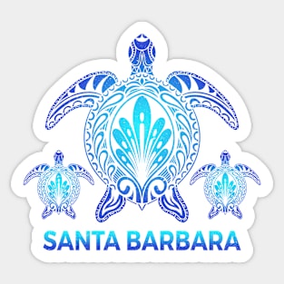 Vintage Santa Barbara California CA Ocean Blue Sea Turtle Souvenirs Sticker